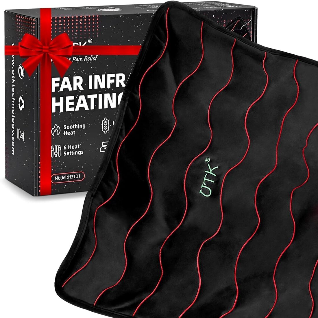  UTK Heating Pad for Back Pain Relief with Far Infrared Therapy