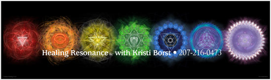 Chakra Healing Love denotes Kristi's love-based interpretation of healing energy for each of the seven major chakras.